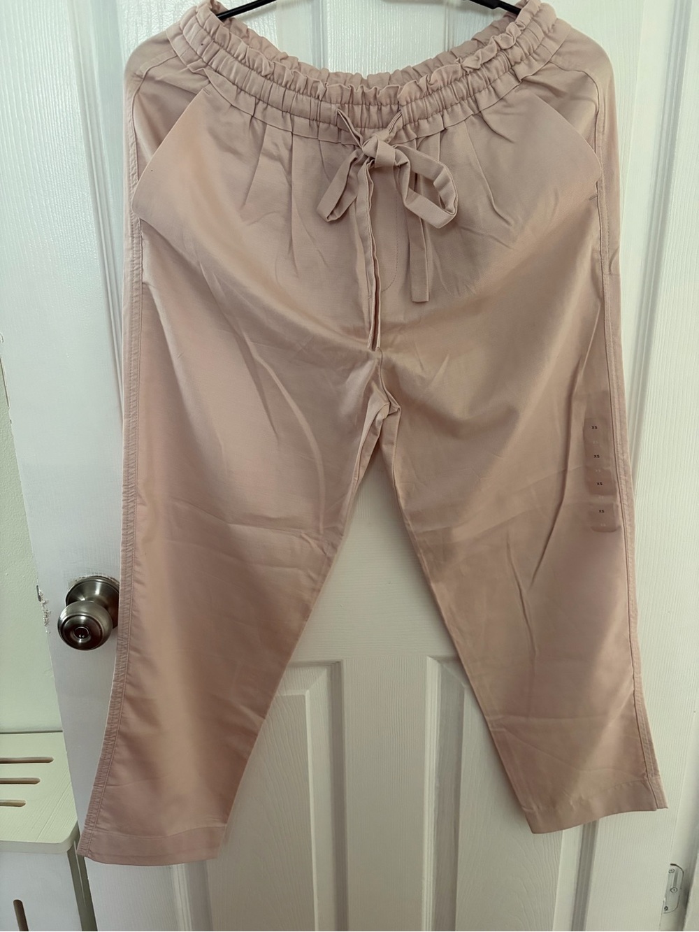NWT Relaxed Drawstring Gap Waist Women’s Pants - Blush
